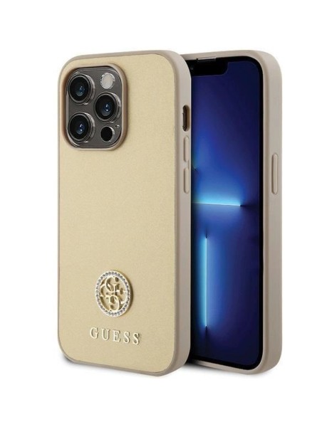 Guess GUHCP15XPS4DGPD iPhone 15 Pro Max 6.7" gold/gold hardcase Strass Metal Logo Guess GUHCP15XPS4DGPD iPhone 15 Pro Max 6.7" gold/gold hardcase Strass Metal Logo