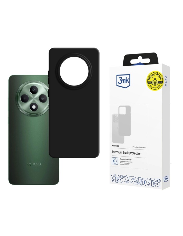 3mk Matt Case for Oppo Reno 12 F\FS - black