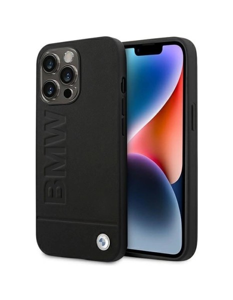 Case BMW BMHCP14XSLLBK iPhone 14 Pro Max 6.7 "black / black Leather Stamp Case BMW BMHCP14XSLLBK iPhone 14 Pro Max 6.7 "black / black Leather Stamp