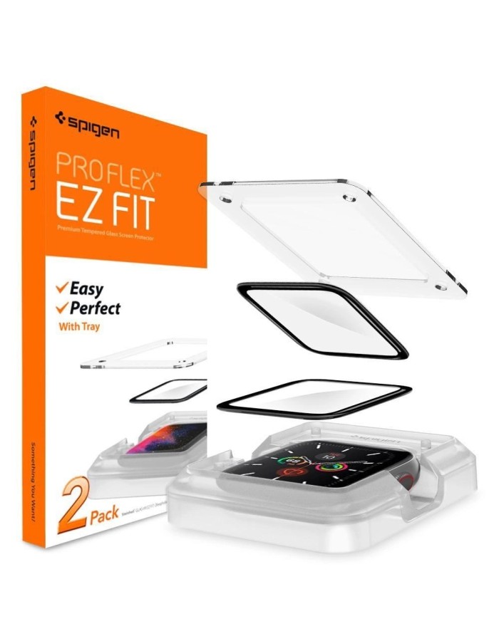 Spigen ProFlex EZ Fit Hybrid Glass for Apple Watch 4/5/6/SE (44mm) Spigen ProFlex EZ Fit Hybrid Glass for Apple Watch 4/5/6/SE (44mm)