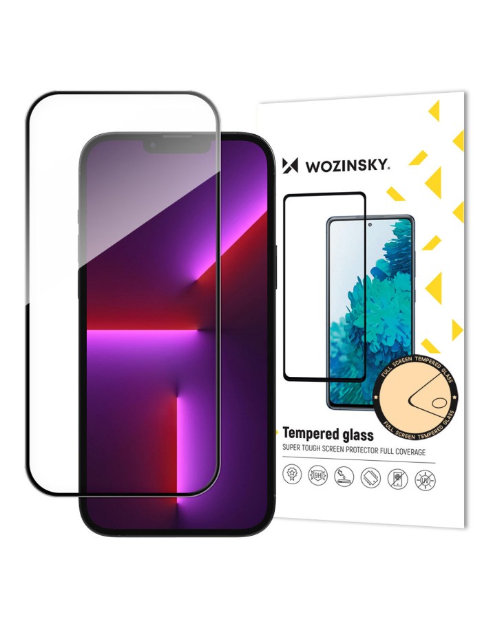 Wozinsky Full Glue iPhone 15 Plus Case Friendly Full Glue Tempered Glass with Frame - Black Wozinsky Full Glue iPhone 15 Plus Case Friendly Full Glue Tempered Glass with Frame - Black