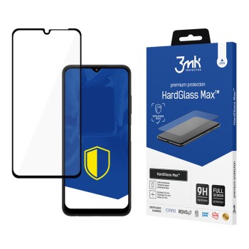 Reinforced Full Coverage Tempered Glass 3mk HardGlass Max Black for Samsung Galaxy A22 5G Reinforced Full Coverage Tempered Glass 3mk HardGlass Max Black for Samsung Galaxy A22 5G