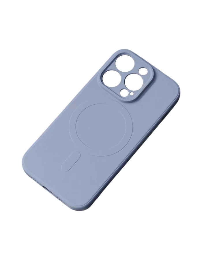 MagSafe Compatible Silicone Case for iPhone 15 Pro Silicone Case - Gray