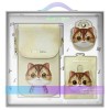 Nimmy Big Eyed Pet 2.0 Cat 3-in-1 Set: Phone Bag + Wallet + Tracker Case - Beige Nimmy Big Eyed Pet 2.0 Cat 3-in-1 Set: Phone Bag + Wallet + Tracker Case - Beige
