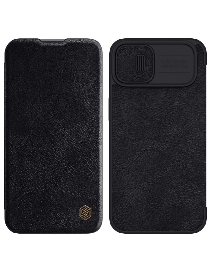Nillkin Qin Leather Pro Case iPhone 14 Plus Camera Cover Holster Cover Flip Case Black Nillkin Qin Leather Pro Case iPhone 14 Plus Camera Cover Holster Cover Flip Case Black
