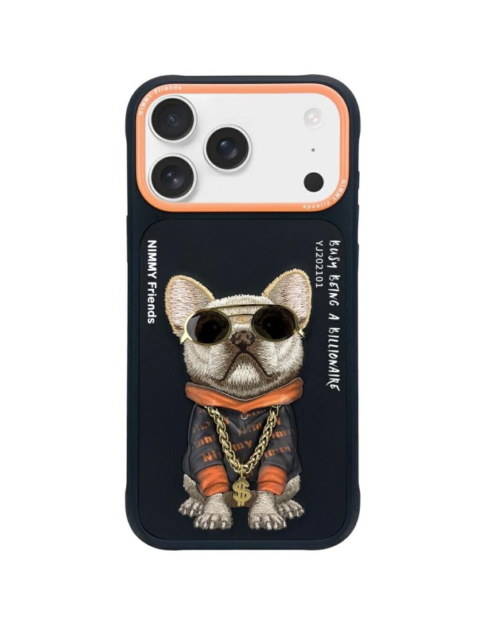 Nimmy Glasses Cool Dog Case for iPhone 17 Pro Max - Black Nimmy Glasses Cool Dog Case for iPhone 17 Pro Max - Black