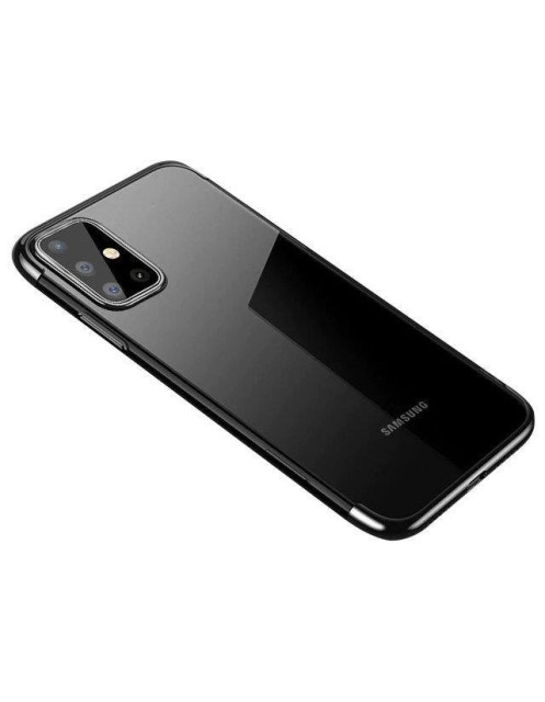 Clear Color Case Gel TPU Electroplating frame Cover for Samsung Galaxy A72 4G black Clear Color Case Gel TPU Electroplating frame Cover for Samsung Galaxy A72 4G black