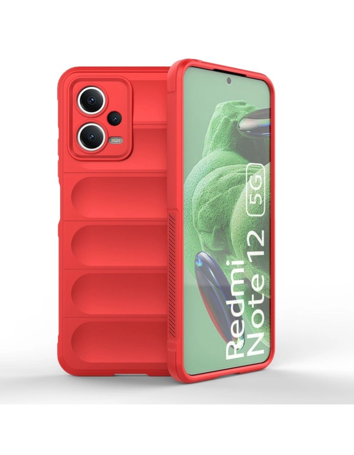 Magic Shield Case for Xiaomi Redmi Note 12 5G / Poco X5 5G Flexible Armor Cover Red