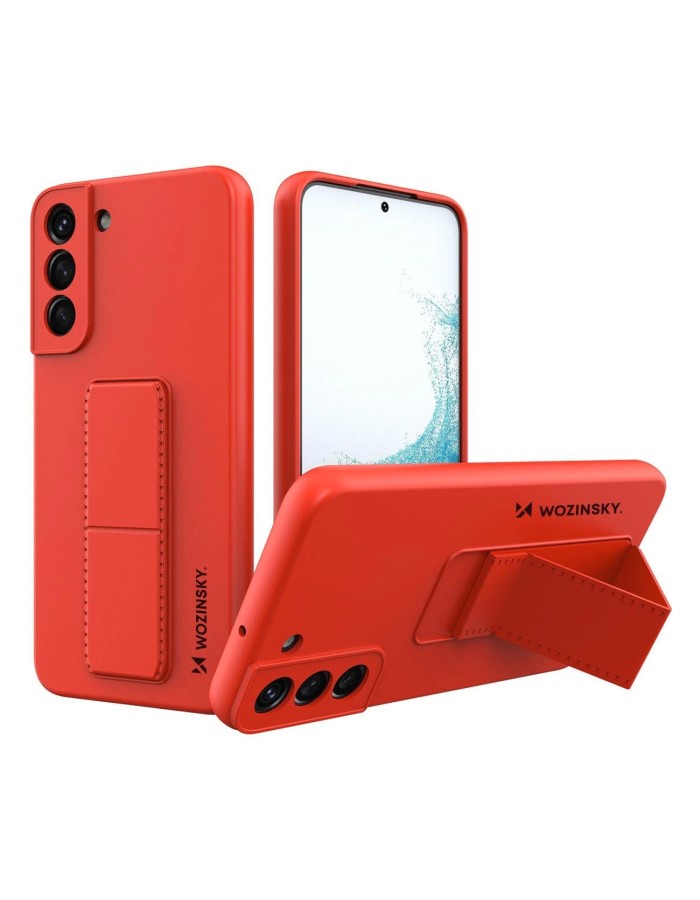 Wozinsky Kickstand Case silicone case with stand for Samsung Galaxy S22+ red Wozinsky Kickstand Case silicone case with stand for Samsung Galaxy S22+ red