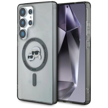 Karl Lagerfeld Button Karl &amp;amp; Choupette Heads Printed Logo MagSafe Samsung Galaxy S25 Ultra case black