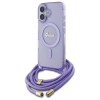 Guess Crossbody Cord Script MagSafe iPhone 16 Case - Purple Guess Crossbody Cord Script MagSafe iPhone 16 Case - Purple
