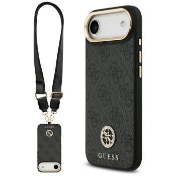 Guess 4G Strass Logo &amp;amp; Big Strap Metal Buttons MagSafe Case for iPhone Air - Black