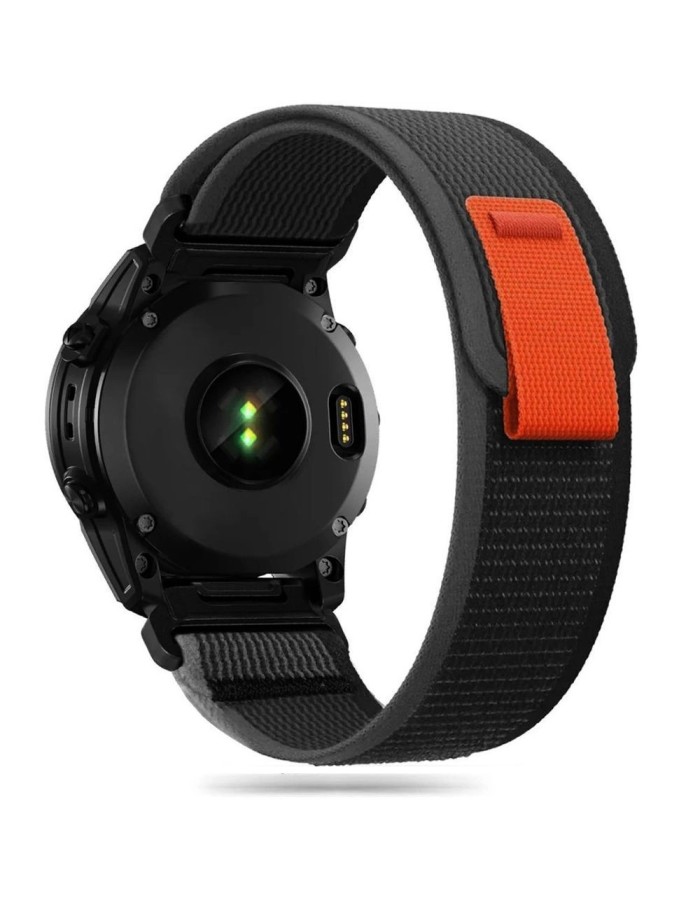 Tech-Protect Nylon Strap for Garmin Fenix 5 / 6 / 6 Pro / 7 - Black/Orange Tech-Protect Nylon Strap for Garmin Fenix 5 / 6 / 6 Pro / 7 - Black/Orange
