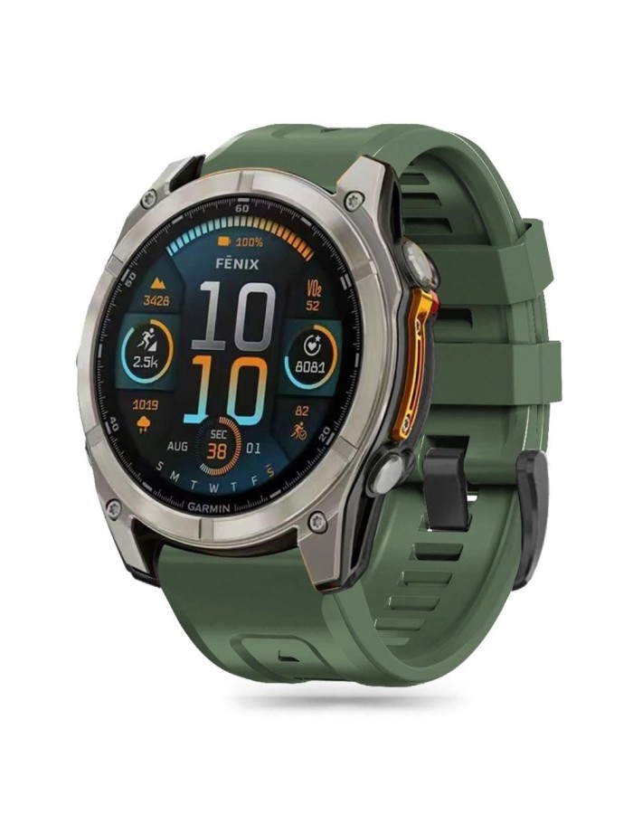 Tech-Protect Silicone strap for Garmin Fenix 5X / 5X Plus / 6X / 6X Pro / 7X / 8 (51 mm) - green Tech-Protect Silicone strap for Garmin Fenix 5X / 5X Plus / 6X / 6X Pro / 7X / 8 (51 mm) - green