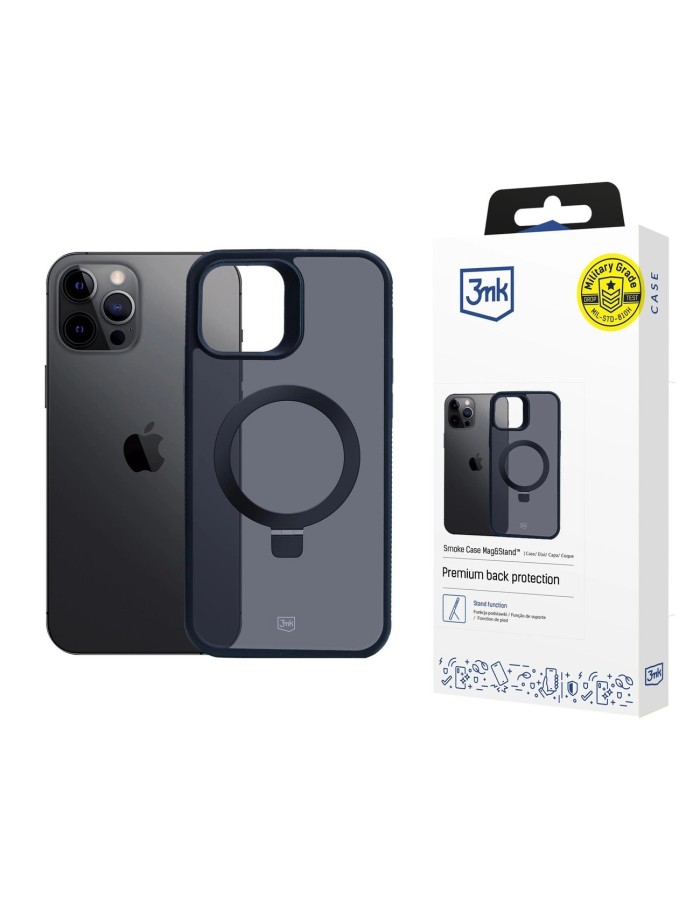 3mk Smoke Case Mag&Stand for Apple iPhone 12 pro max - black 3mk Smoke Case Mag&Stand for Apple iPhone 12 pro max - black