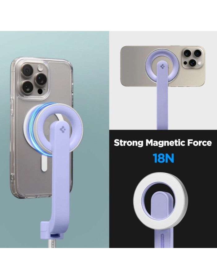 Spigen S571W MagSafe Bluetooth Selfie Stick with Tripod - Purple Spigen S571W MagSafe Bluetooth Selfie Stick with Tripod - Purple
