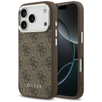 Guess 4G Classic Logo MagSafe case for iPhone 17 Pro - brown