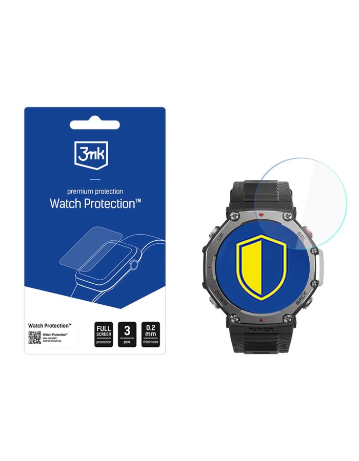Hybrid Glass 3mk Watch Protection FlexibleGlass for Amazfit T-Rex 3
