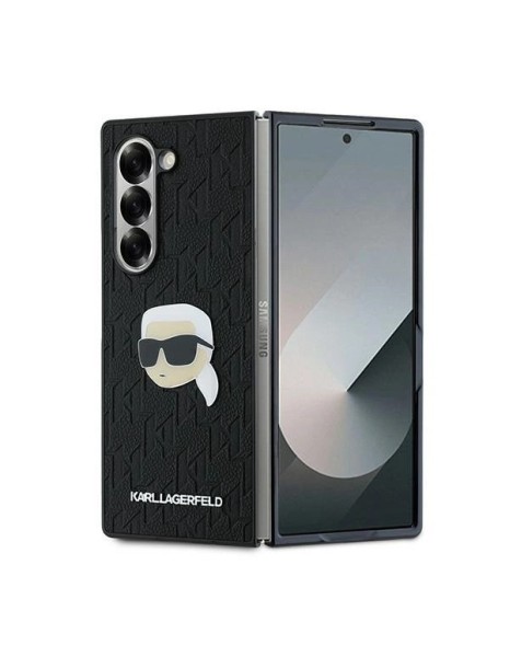 Karl Lagerfeld Saffiano Monogram Head Pin Case for Samsung Galaxy Z Fold 6 - Black