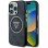 Guess IML Metal Glitter 4G Circle Triangle MagSafe Case for iPhone 16 Pro - Black