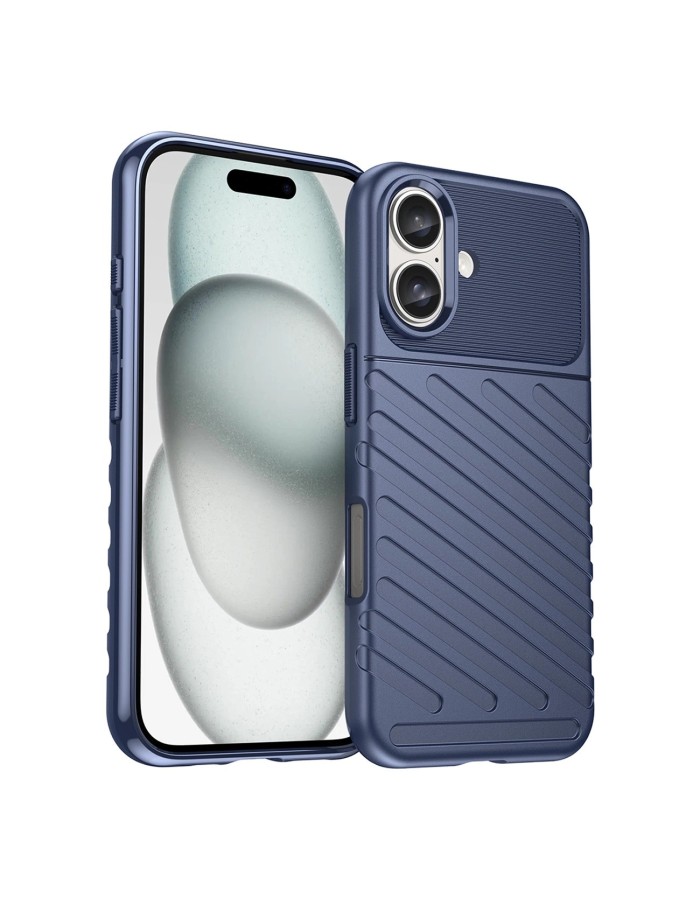 Thunder Case for iPhone 16 Plus Silicone Case - Blue