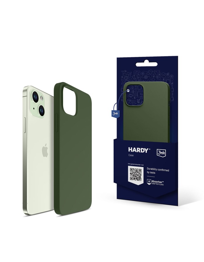 3mk Hardy Silicone MagCase for iPhone 15 Plus - green