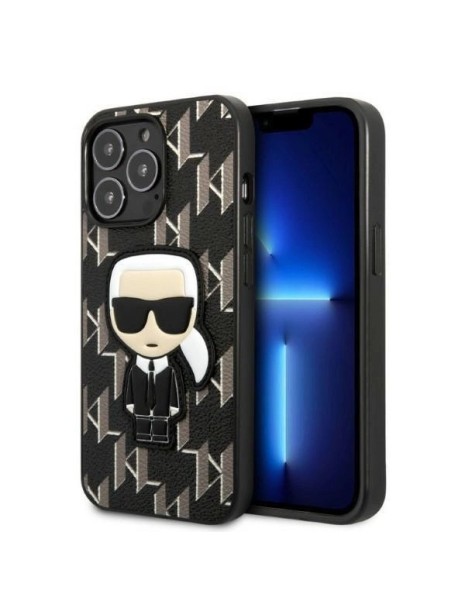 Karl Lagerfeld KLHCP13LPMNIKBK iPhone 13 Pro / 13 6.1" hardcase black/black Monogram Ikonik Patch