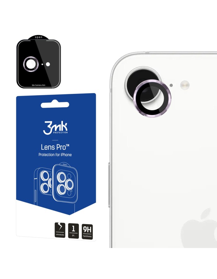3mk Lens Protection Pro Tempered Glass for iPhone 16e - Purple