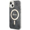 Guess 4G MagSafe case for iPhone 15 Plus / 14 Plus - black Guess 4G MagSafe case for iPhone 15 Plus / 14 Plus - black