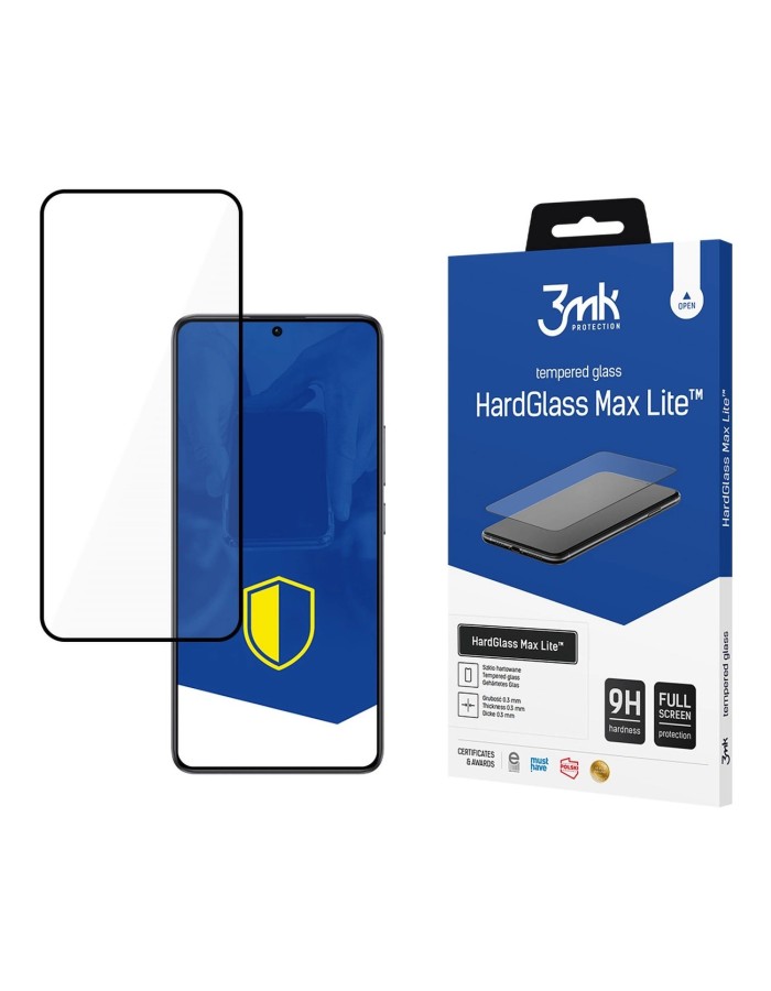 Tempered glass 3mk HardGlass Max Lite Black for Xiaomi Poco F6