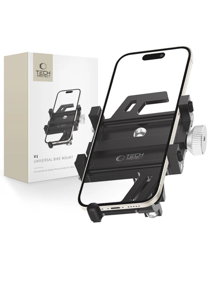 Tech-Protect V1 Universal Bike Phone Holder - Black Tech-Protect V1 Universal Bike Phone Holder - Black