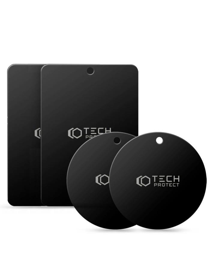Tech-Protect MetalPlate magnetic plates for car holders - black (4 pcs.)