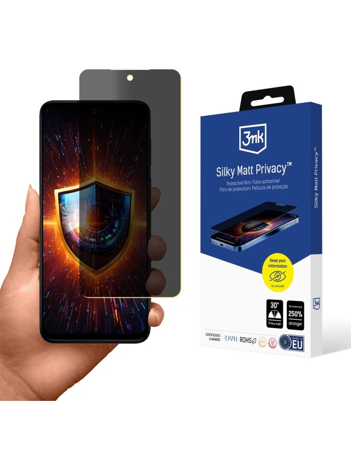 3mk Silky Matt Privacy Privacy Screen Protector for Motorola Moto G 5G 2025