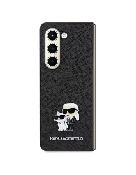 Karl Lagerfeld Saffiano Karl&amp;amp;Choupette Pin case for Samsung Galaxy A35 - black