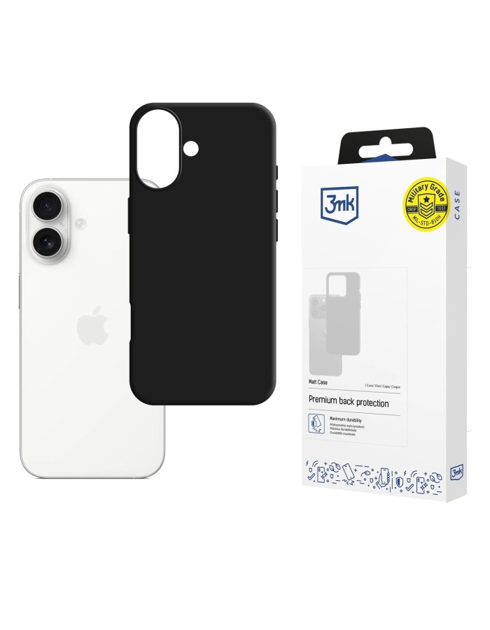 3mk Matt Case for Apple iPhone 17 - Black