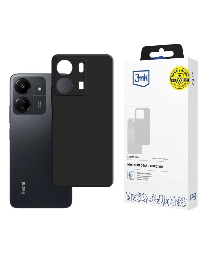 3mk Silicone Case for Xiaomi Redmi 13C/POCO C65 - black