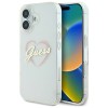 Guess IML Heart iPhone 16 Case - Transparent Guess IML Heart iPhone 16 Case - Transparent