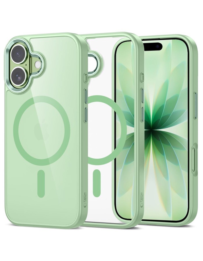 Tech-Protect MagMat MagSafe Case for iPhone 17 - Transparent Green