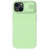 Nillkin CamShield Silky Silicone Case iPhone 14 Plus case with camera cover green Nillkin CamShield Silky Silicone Case iPhone 14 Plus case with camera cover green