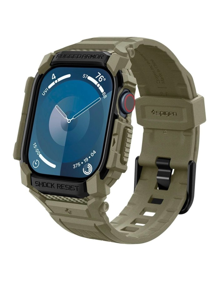 Spigen Rugged Armor ”Pro” Strap for Apple Watch 10 (46MM) - Green