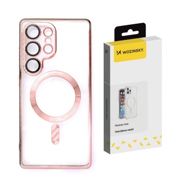 Wozinsky Electroplated Case with Magsafe for Samsung Galaxy S25 Ultra - Pink Wozinsky Electroplated Case with Magsafe for Samsung Galaxy S25 Ultra - Pink