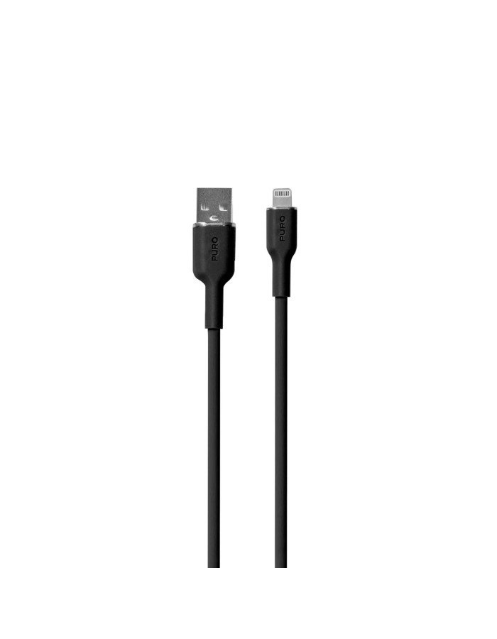 Puro Soft USB-A - Lightning Cable 1.5m Silicone - Black Puro Soft USB-A - Lightning Cable 1.5m Silicone - Black