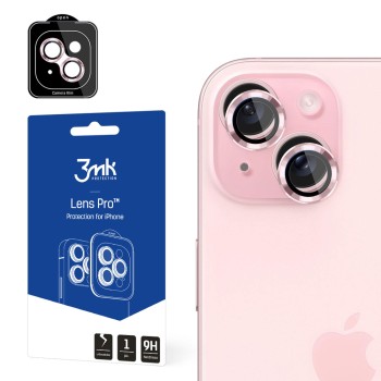 Camera cover 3mk Lens Protection Pro Pink for iPhone 15 Camera cover 3mk Lens Protection Pro Pink for iPhone 15