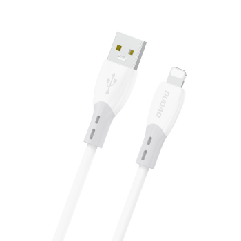Dudao L25SL 30W USB-A - Lightning Cable with Soft Silicone Braid 1m - White