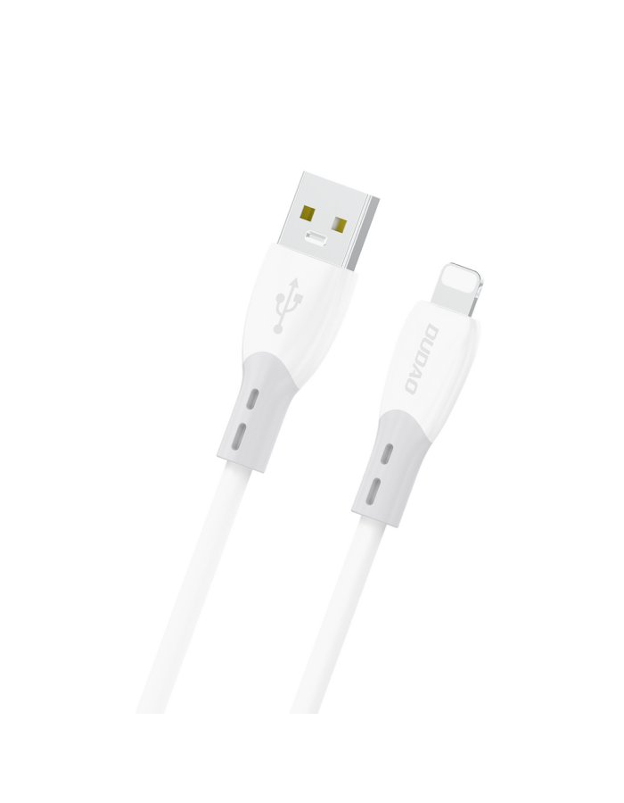 Dudao L25SL 30W USB-A - Lightning Cable with Soft Silicone Braid 1m - White Dudao L25SL 30W USB-A - Lightning Cable with Soft Silicone Braid 1m - White