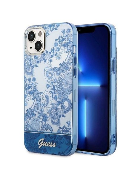 Guess GUHCP14MHGPLHB iPhone 14 Plus 6.7" blue/blue hardcase Porcelain Collection Guess GUHCP14MHGPLHB iPhone 14 Plus 6.7" blue/blue hardcase Porcelain Collection