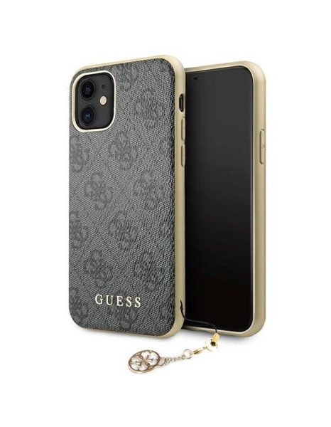Guess GUHCN61GF4GGR iPhone 11 6.1" / Xr grey/gray hard case 4G Charms Collection