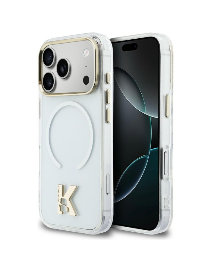Karl Lagerfeld IML K Head Logo MagSafe Case for iPhone 17 Pro - Clear