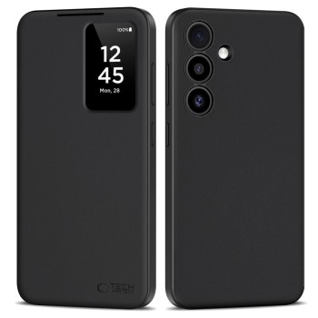 Tech-Protect Smart Wallet Case for Samsung Galaxy S25+ - Matte Black