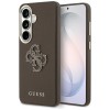 Guess Grained Big 4G Metal Logo Case for Samsung Galaxy S26+ - Brown